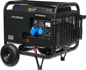 Бензиновый генератор Hyundai HY 9000SE в кожухе