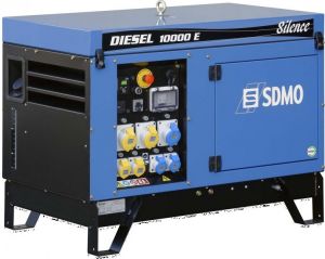 Дизельный генератор SDMO DIESEL 10000 E SILENCE с АВР в кожухе