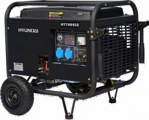 Бензиновый генератор Hyundai HY 7000SE с АВР в кожухе